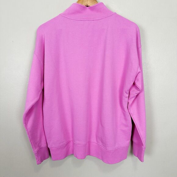 J. Crew 1/4 Zip Mock Neck Sweatshirt Womens Small Preppy Sporty‎ Softcore Retro - Picture 5 of 10